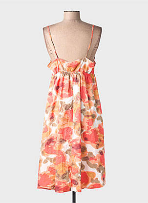 Robe courte col v orange VERO MODA femme