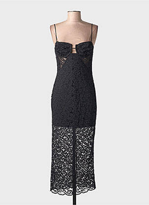 Robe longue noir MANGO femme