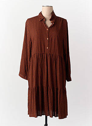 Robe courte marron JACQUELINE DE YONG femme