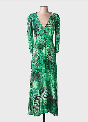 Robe longue vert ASTRID BLACK LABEL femme