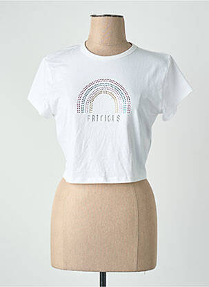 T-shirt coupe droite manches courtes blanc ONLY femme