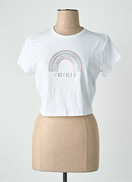 T-shirt coupe droite manches courtes blanc ONLY femme