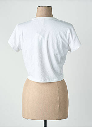 T-shirt coupe droite manches courtes blanc ONLY femme