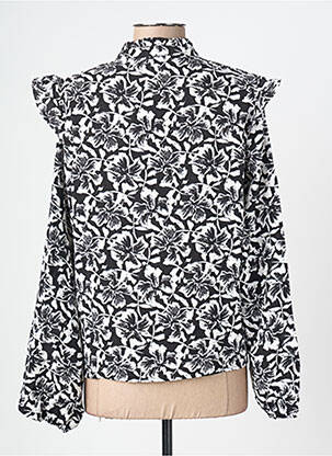 Chemisier coupe droite manches longues noir VERO MODA femme