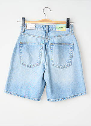 Short coupe droite taille haute bleu ONLY femme