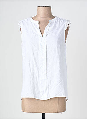 Blouse col v sans manche blanc ONLY femme
