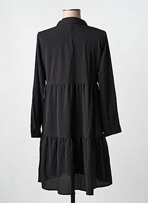 Robe mi-longue manches longues manches longues noir JACQUELINE DE YONG femme