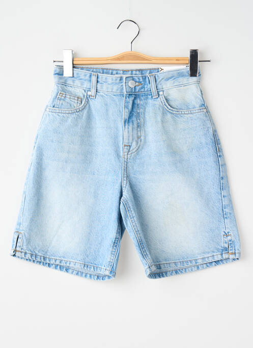 Short coupe droite taille haute bleu ONLY femme