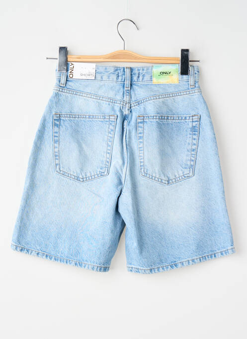 Short coupe droite taille haute bleu ONLY femme