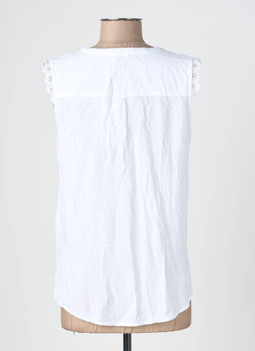 Blouse col v sans manche blanc ONLY femme