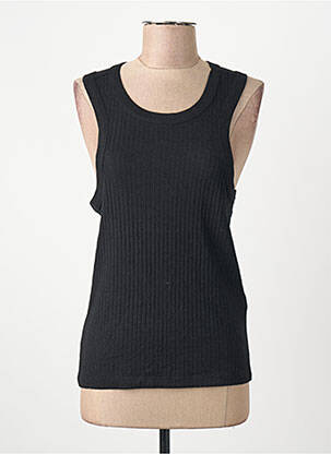 Débardeur col rond noir JACQUELINE DE YONG femme