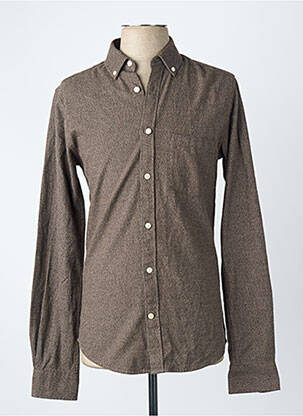 Chemise manches longues marron ONLY&SONS homme