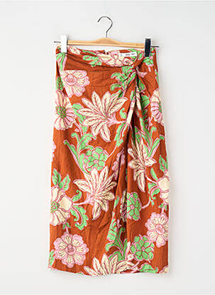 Jupe mi-longue marron MANGO femme