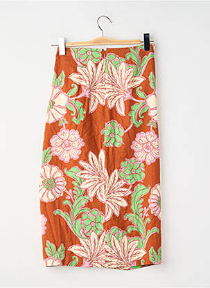 Jupe mi-longue marron MANGO femme