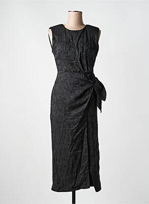 Robe mi-longue noir ASTRID BLACK LABEL femme
