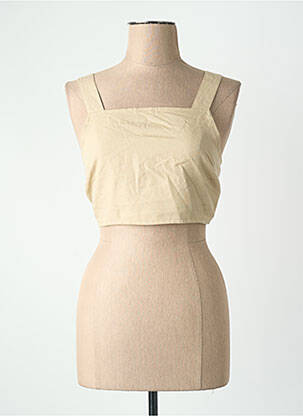 Top col carré beige ONLY femme