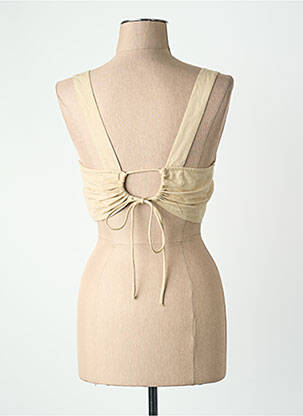 Top col carré beige ONLY femme