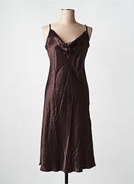 Robe courte marron NOOR BY NORA GHARIB femme