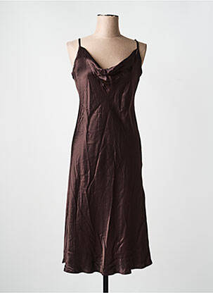 Robe courte marron NOOR BY NORA GHARIB femme