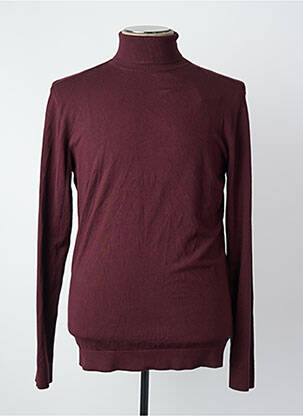 Pull col roulé rouge PETROL INDUSTRIES homme