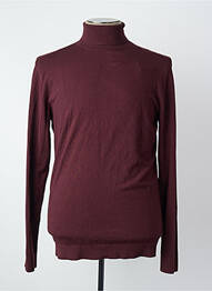 Pull col roulé rouge PETROL INDUSTRIES homme