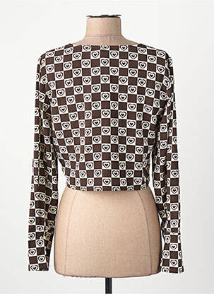 Top manches longues marron ONLY femme