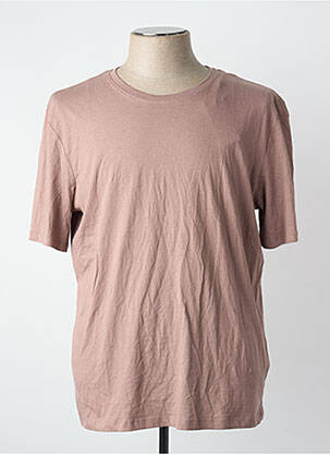 T-shirt coupe droite manches courtes marron JACK & JONES homme