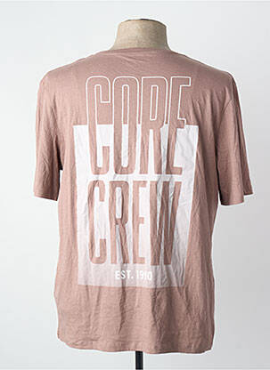 T-shirt coupe droite manches courtes marron JACK & JONES homme