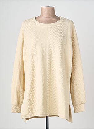 Pull col rond manches longues beige JACQUELINE DE YONG femme