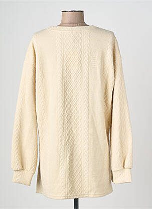 Pull col rond manches longues beige JACQUELINE DE YONG femme