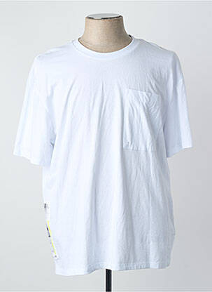 T-shirt col rond manches courtes blanc JACK & JONES homme