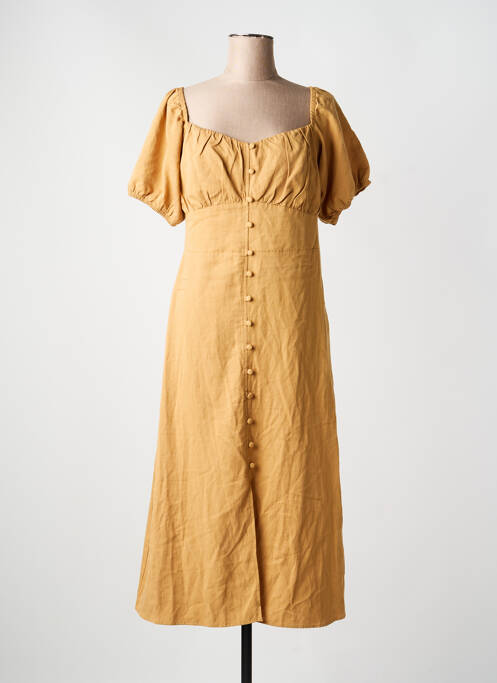 Robe mi-longue beige ASTRID BLACK LABEL femme