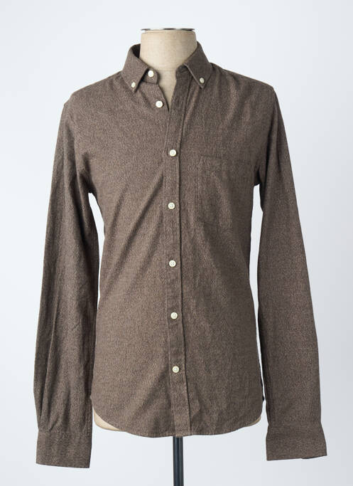 Chemise manches longues marron ONLY&SONS homme