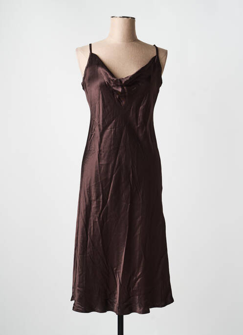 Robe courte marron NOOR BY NORA GHARIB femme