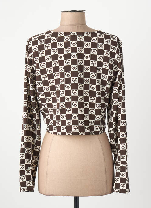 Top manches longues marron ONLY femme