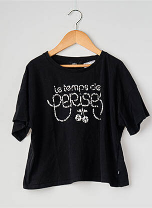 T-shirt noir LE TEMPS DES CERISES femme