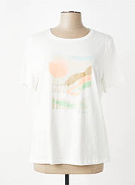 T-shirt coupe droite manches courtes blanc TOM TAILOR femme