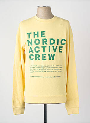 Pull manches longues manches longues jaune JACK & JONES homme