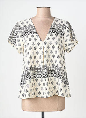 Chemisier manches courtes manches courtes blanc VILA femme