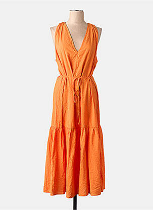 Robe courte orange MANGO femme