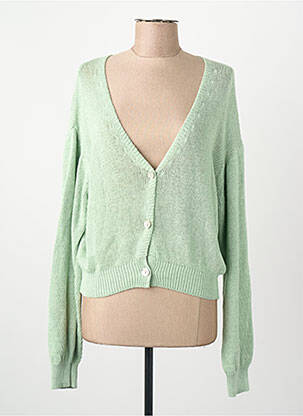 Gilet manches longues vert BELLITA femme