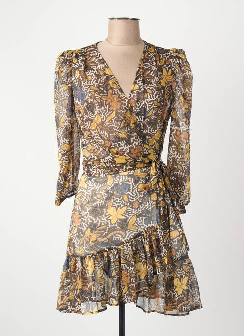 Robe mi-longue marron MORGAN femme