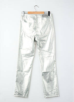 Pantalon droit taille normale taille normale argent ONLY femme