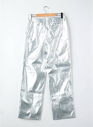 Pantalon droit taille haute taille haute argent JJXX femme