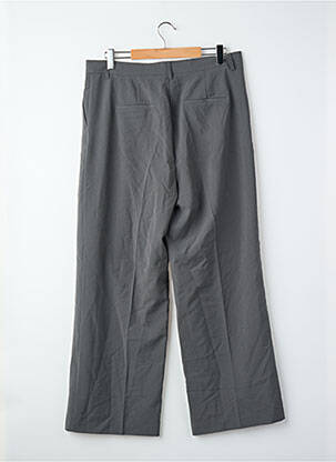 Pantalon large fermeture zippée sous rabat avec crochet gris VERO MODA femme