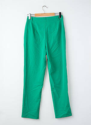 Pantalon droit fermeture zippée sous rabat avec crochet taille haute vert VERO MODA femme