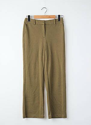 Pantalon droit fermeture zippée sous rabat avec crochet vert VERO MODA femme