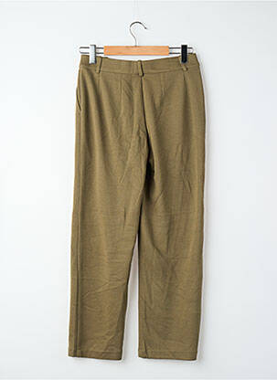 Pantalon droit fermeture zippée sous rabat avec crochet vert VERO MODA femme
