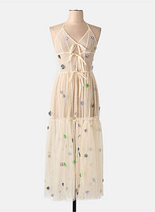 Robe longue beige YOUNG DESIGNERS femme