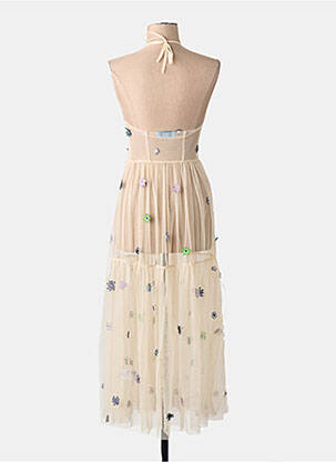 Robe longue beige YOUNG DESIGNERS femme